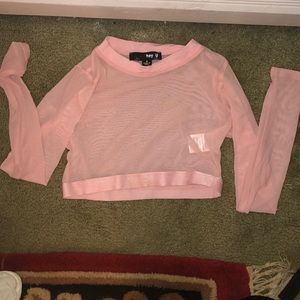 Pink see-through top